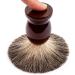 QSHAVE Handmade Pure Badger Hair Shaving Brush with Real Wood Base - Ideal for Wet Shave with Safety Razor or Double Edge Razor - Buy Online on GoSupps.com