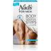 Nad's For Men Body Wax Strips - Wax Hair Removal For Men - At Home Waxing Kit With 20 Waxing Strips + 2 Calming Oil Wipes