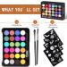 Kids Face Paint Kit - 32 Stencils, 24 Large Water Based Paints, 2 Brushes - Professional Quality, Hypoallergenic & Non-Toxic - Ideal for Halloween Parties - 24 Colors - Buy Online on GoSupps.com