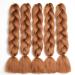 Showjarlly Jumbo Braid Art Hair Extensions - 24 Inch Ombre Kanekalon 5 Pack for Crochet & Box Braids (Reddish Brown 30#) - Buy Online on GoSupps.com