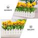 Zerodeko Artificial Flower Fence Outdoor Artificial Plants Sunflower Bouquet Sunflower Artificial Flowers Office Desk Decor Pots Plants Faux Plant White Fake Flowers Villain Foam White 40X9CM - Buy Online on GoSupps.com