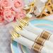 N9R 30 Pack Pre Rolled Gold Plastic Cutlery Set with Napkins - Disposable Silverware Set for Party and Wedding - Buy Online on GoSupps.com