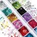 Myhose Round Sequins Nail Art Glitter | 3D Holographic Nail Seed Accessories | Multicolor Circle Flakes for DIY Decoration - Buy Online on GoSupps.com