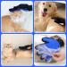 Pet Grooming Glove Pet Brush Glove Deshedding Brush Glove Pet Hair Remover Brush Bath Tool for Pets Grooming Pet Mitt For Dogs Cats & Horses with Long/Short/Curly Hair (Blue) - Buy Online on GoSupps.com