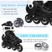 Unisex ABEC-7 Inline Skates - White Men's 11 / Women's 11.5 - 85A Wheels - Adult Fitness Skates - Buy Online on GoSupps.com
