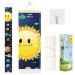 Smlper Height Chart for Kids Wall Hanging Ruler Canvas Growth Chart for Baby Wood Frame Child Height Measuring Chart for Nursery Wall D cor 79"x7.9"(Sun)