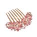 Sancuwen Pink Rhinestone Hair Comb for Women - Flower Hairpin Accessory | Perfect Mother's Day Gift - Buy Online on GoSupps.com