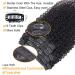 VTAOZI 8A Brazilian Afro Kinky Curly Clip Ins 16 Inch - Natural Color Human Hair Extensions for Black Women - 7Pcs 120G/Set - Buy Online on GoSupps.com