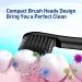 Toothbrush Replacement Heads for Colgate Hum - Compatible 360 Power Charcoal Brush Heads 8 Count - Deep Clean Black - Buy Online on GoSupps.com