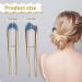 Vintage 5-Piece Metal U-Shaped Hairpin Set for Elegant Hair Styling - French Chignon Pins for Women and Girls - Buy Online on GoSupps.com