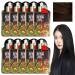 SHENGZE 10 Packs Satywig Hair ColorPlant Hair DyePlant Extract NonDamaging Hair Dye CreamNatural Plant Hair Dye ShampooPlant Hair Dye Cream Coffee