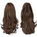 Sofeiyan 13 Long Curly Ponytail Extension - Medium Brown/Light Auburn Mixed - Clip-in Synthetic Hairpiece for Women - Buy Online on GoSupps.com