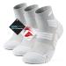 Avoalre Athletic Running Sports Socks Coolmax Moisture Wicking Seamless Socks 3 Pairs Quarter-grey White X-Large