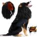Vivifying Lion Mane Dog Costume - Adjustable Halloween Wig with Ears for Medium & Large Dogs (Black) - Buy Online on GoSupps.com