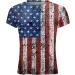 Men's Distressed American Flag Patriotic Crewneck T-Shirt - Black, X-Large - Buy Online on GoSupps.com