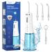 Cordless Water Flosser for Teeth FAIRYLOVE Powerful 300ML Oral Irrigator with 4 Pressure Modes and 4 Replaceable Jet Tips Rechargeable Water Dental Flosser Picks for Teeth Cleaning and Flossing White