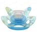 Geo Silicone Butterfly Pacifier for Newborns - Blue & Pink 0-6 Months with Bite Ring Handle | International Shipping - Buy Online on GoSupps.com