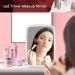 2Pack Travel Lighted Makeup Mirror with 72 LED Lights | 3 Color Lighting, 10 Folding Vanity Mirror | Touch Screen Dimming, Portable & USB Rechargeable | White & Pink - Buy Online on GoSupps.com
