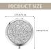 KALLORY Mini Rhinestone Compact Mirror - Double-Sided Hand Held Makeup Vanity Mirror for Women and Girls - Small Purse Mirror with Magnification - Silver - Buy Online on GoSupps.com