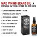 Mad Viking Beard Co. Premium Beard Oil - Natural Softener & Conditioner for Thicker Itch-Free Beards - Made in the USA (No Scent 2oz) - International Shipping Available - Buy Online on GoSupps.com