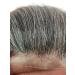 Real Hair Toupet for Men - YanaHair 0.04-0.06mm V-Loop PU Thin Skin Hair System | European Real Hair Wig - Black & Gray (10x8) - Buy Online on GoSupps.com