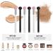6-Piece Sponge Makeup Applicator Set - Washable Powder Puff & Brush for Flawless Foundation Concealer & Eyeshadow - Pink & Black - Buy Online on GoSupps.com