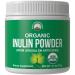 Organic Inulin Powder Natural Prebiotic Fiber for Gut Health. USDA Organic Raw Plant Based Vegan Prebiotics FOS Supplement from Jerusalem Artichoke. HSA + FSA Eligible Vitamins Only List Approved