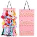 Headband Holder for Baby Girls, Vimiv Headband Organizer for Baby Girls, Baby Bow Holder Organizer w/Heart-Shape Velvet Hangers, Baby Headband Holder Organizer for Door,Closet,Wall, Light Pink 12x21 Inch (Pack of 1) Light