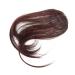 NUSITOU Piece Air Fringe Bangs Wispy Fringe Bangs Clip on Bangs Brown Clip in Hair Extensions Real Human Hair Wispy Bangs Wig Bangs Hair Clip Ponytail Miss Artificial Hair Accessories 18.00X6.50X0.50CM Brown