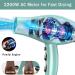 Professional Salon Hair Dryer - 2200W Ionic Low Noise Blow Dryer with AC Motor & 2 Nozzles - Fast Drying Hair Damage Protection - Green - Buy Online on GoSupps.com