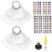 100pcs Nail Swatch Sticks with Number Stickers Nail Color Display Stiletto Tips Clear Nail Sample Sticks with Ring Practice Nail Tips Nail Supplies for Nail Techs Professional Nail Salon 100 Count (Pack of 1) Clear