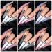 MIZHSE Holographic Gel Polish Set - Reflective Glitter, Laser, Galaxy Gloss - Nail Art Unicorn Mirror Effect Gel Polish Collection - Buy Online on GoSupps.com