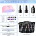 Poly Nail Gel Extension Kit - 10 Colours | UV Lamp, Slip Solution, Base & Top Coat | Beginner DIY Nail Enhancement Set - Buy Online on GoSupps.com