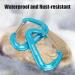 2 Pack Heavy-Duty Blue 12KN Snap Hooks | Large Aluminum Carabiners for Outdoor Camping & Hammocks - Buy Online on GoSupps.com