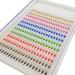 HBZGTLAD 120/240PCS -Mix Colors Premade Fans Nature Long Volume Eye Lashes Extensions Soft and Light Weight Colorful Individual False Eyelashes Cluster (8mm  C Curl-0.07mm-240 fans) 8mm C Curl-0.07mm-240 fans