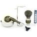 6 Pc Men's Shaving Kit - 3 Edge Razor Black Badger Hair Brush Stand Soap & Bowl - Perfect Gift Set - Buy Online on GoSupps.com