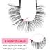 Russian Strip Lashes with Clear Band - D Curl Cat-Eye 12mm Wispy False Eyelashes | 14 Pairs | Heracks - Buy Online on GoSupps.com