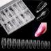 120 pieces Diamond nail tips wrong nails - artificial fingernails artificial nails nails for diy nail art and nail studio - transparent #3