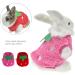 2PCS Strawberry Guinea Pig Winter Apparel Coats - Small Pet Warm Costumes for Rabbits, Ferrets, Chinchillas, Kittens - 3XS - Buy Online on GoSupps.com