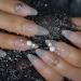 24pcs 3D Rhinestone Pearls Press On Nails - Shiny Medium Almond | International Shipping - Buy Online on GoSupps.com
