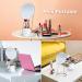 Rigors Lighted Makeup Mirror with 90 Rotation Touch Screen & Adjustable LED Lights - White | Vanity Mirror with Carrying Makeup Bucket - Buy Online on GoSupps.com