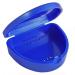 Slim Orthodontic Dental Case - Colour & Glitter Choices for Retainers Bleaching Trays Dentures & More (Blue)