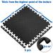 Yes4All Interlocking Exercise Foam Mats - 24 Sq Ft (6 Tiles) Black | Gym Floor Mats for Equipment | Eva Interlocking Foam Mats with Border | Non-Slip, Durable Mats - Buy Online on GoSupps.com