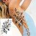 COKTAK 6-Piece 3D Realistic Large Black Rose Flower Temporary Tattoos for Women - Waterproof Body Art Stickers - Buy Online on GoSupps.com