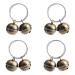 4 Sets Dog Cat Collar Bells Loud Metal Anti-Lost Training Vintage Brass Crisp Tracking Charm Pendant with Split Key Rings Durable Bronze Small Pet Tracker Bells for Cats Dogs Collars Pets Harness