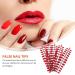 Lurrose 120pcs Red False Nail Tips - Full Cover Short Fake Nails for DIY Nail Art | International Shipping Available - Buy Online on GoSupps.com
