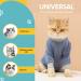 Avont Katzenbody Recovery Suit for Cats - Modal Leak Protection for Abdominal Wounds & Skin Diseases | Spay/Castration Weaning Clothing - Gray-Blue L - Buy Online on GoSupps.com