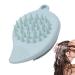 Face Exfoliator Scrubber - Double Side Silicone Face Scrub Brush - Manual Skin Care Scalp Brush Multi-Use Handheld Scrubber Gray Green
