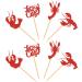 Ercadio 24 Pack Crawfish Cupcake Toppers Red Glitter Lobster Cupcake Picks Ocean Lobster Theme Party Baby Shower Birthday Party Cake Decorations Supplies New Red - Buy Online on GoSupps.com