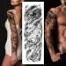 Temporary Tattoo Hawaii Eye Patterned Sexy 3d Fake Tattoo Stickers Extra Large Waterproof Tattoo  Full Arm Realistic Tattoos for Adult Woman Man Kids Teens Fake Tattoo That Look Real Black Fashion Body Art
